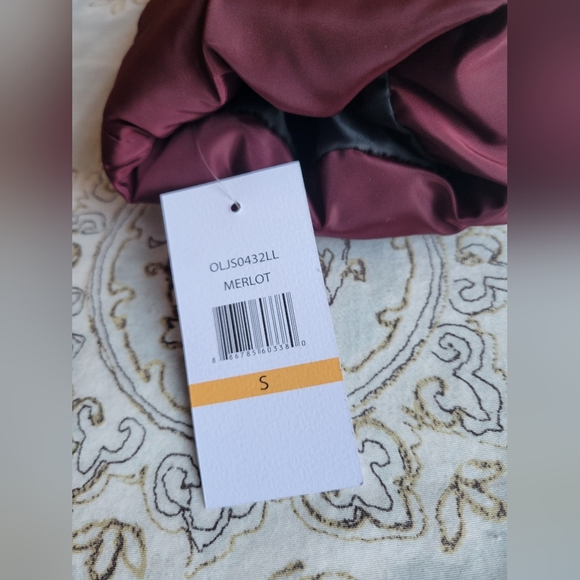 NWT Size S Jessica Simpson Winter Parka. Merlot Colour - Picture 7 of 10